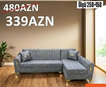 flex tape traka: Künc divanı – ölçü 250×150 sm. - L‑şəkilli dizayn, sağ tərəf uzanma — 1