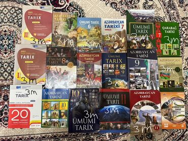 Testlər: Müxtəlif siniflər üçün "Tarix", "Azərbaycan Tarixi", "Ümumi Tarix" və