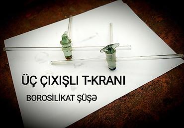 pipet: Sovet istehsalı 3-yollu T-formalı kran ştopor - Material: şəffaf — 2