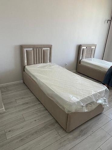 Односпальные кровати: Односпальная кровать, Новый, С мягким изголовьем, длина - 200 см — 6