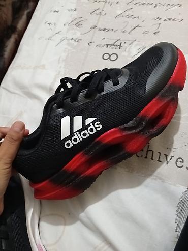 Спорттук бут кийим: Кроссовки Adidas, размер 42 (указан на ярлыке). - Цвет: черный верх — 2