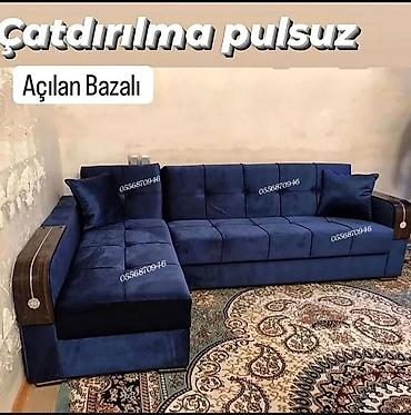 Divanlar: Künc divan, Yeni, Açılan, Bazalı, Vеlur parça, Pulsuz çatdırılma — 1