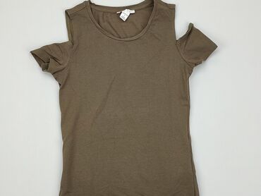 krotka bluzki z bufiastymi rękawami: Bluzka Damska, Amisu, S, stan - Dobry