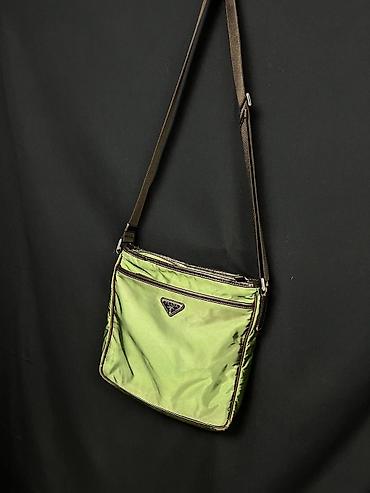 оливковый: Сумка через плечо Prada Milano - Материал: фирменный нейлон с — 1