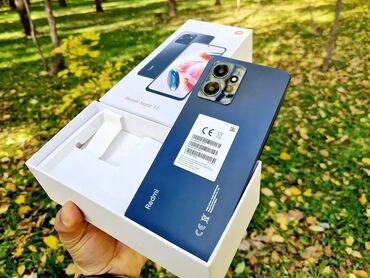 купить samsung note 9: Redmi, Redmi Note 12, Колдонулган, 256 ГБ, түсү - Кара, 2 SIM