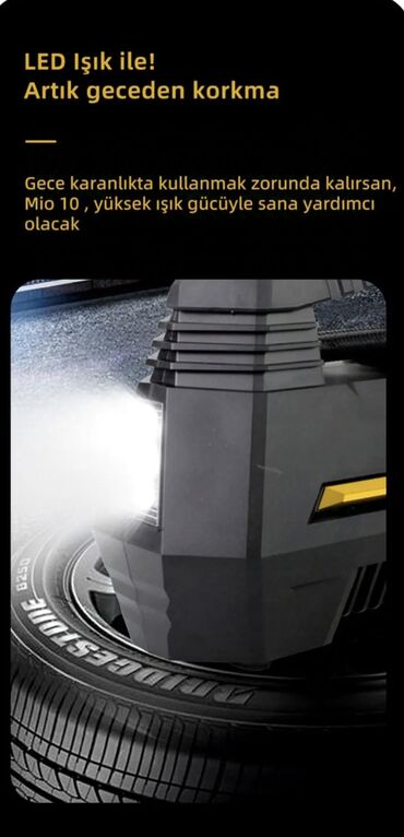 Avtomobil kompressorları və nasosları: Mioji - Mio 10 Portativ 150PSI 12V 120W Avtomobil Hava Pompası — 2