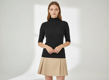 czarne t shirty basic: Kolor, Гольф жіночий, розмір M