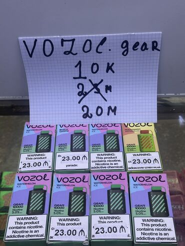 Qəlyan, vayp və aksesuarları: Vazol gear 200000 Tüstü 23m Vazol satr 20000 Tüstü 23m Vazol star — 6