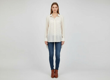 zalando koszule z jedwabiu naturalnego: H&M, Koszula damska, rozmiar 2XS