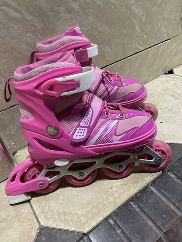 домашний турник купить: Ролики inline, цвет ярко‑розовый с белыми и светло‑розовыми вставками