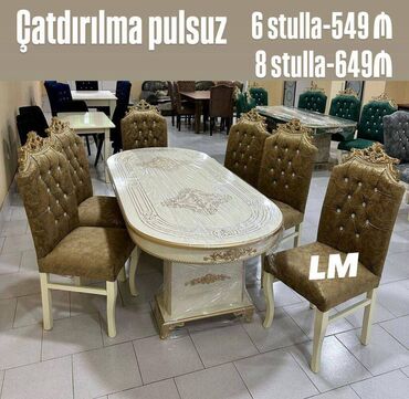 стул для прихожей: Möhtəşəm __ masa dəsti👑 Yüksək keyfiyyətlə Qiymət : Masa 2x1 +6