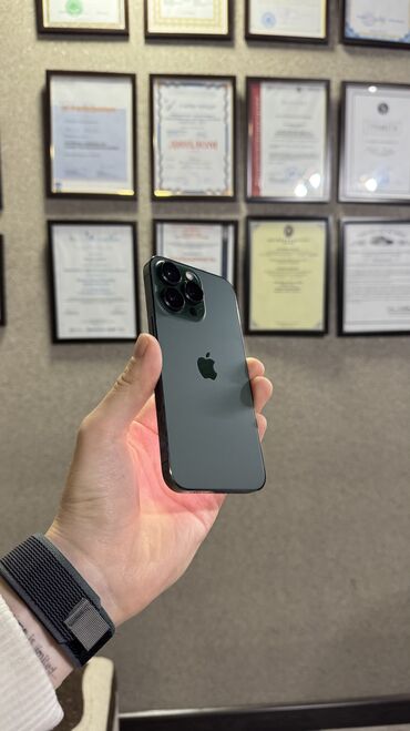 акция 3 в 1: IPhone 13 Pro, Колдонулган, 256 ГБ, Alpine Green, Заряддоочу түзүлүш, Коргоочу айнек, Каптама, 78 %