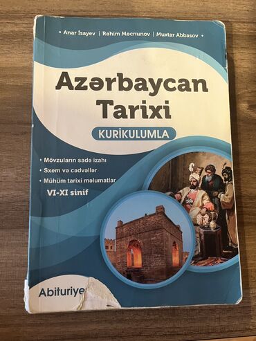 abituriyent jurnali 2024 qiymeti: Abituriyent üçün Anar İsayevin Azərbaycan Tarixi kitabı,işlənib orta