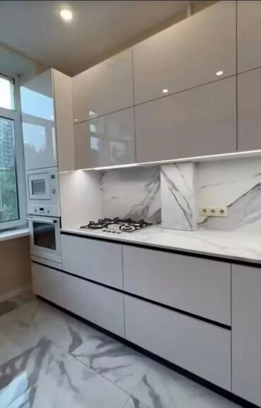 Sifarişlə mətbəx mebeli: Sifarişlə mətbəx dəsti, Özü çəkən petlələr, Sadə laminat, Kredit var, Rayonlara çatdırılma, Pulsuz çatdırılma — 11