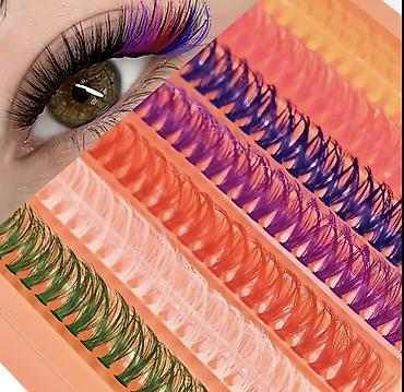 эксперимент: Накладные пучковые ресницы Цветные и Коричневые DIY Eyelure Luxe 🌈 🤎 — 5
