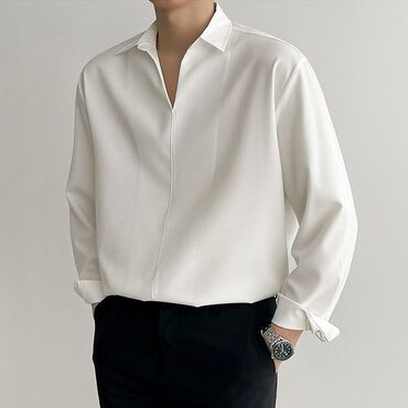 белые мужские рубашки с длинным рукавом: Рубашка S (EU 36), M (EU 38), L (EU 40), цвет - Белый