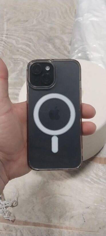 Apple iPhone: IPhone 15, 128 GB, Qara, Zəmanət, Barmaq izi, Face ID — 9