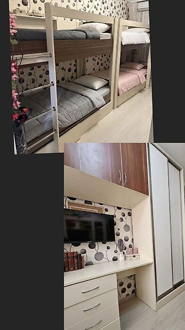 qız üçün yataqlar: Gənc otağı İkimərtəbəli 2 ədəd çarpayı, yan şkafı yazı masası Normal — 1