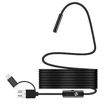 30: USB эндоскоп-камера для смартфона и ПК, 5метр кабель 5.5мм — 1