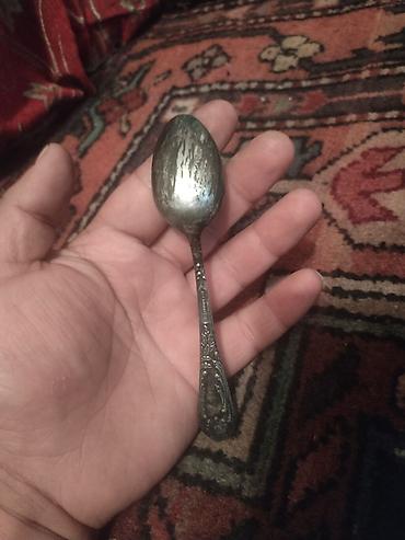 xörək qaşığı: Metal çay qaşığı - Material: metal (gümüş rəngli örtük) - Ölçü — 1