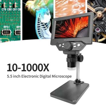 mini kart: Rəqəmsal mikroskop təzədir. 1 - 1000X Microscope led işığlıdı 10