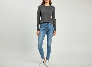 szary sweter sinsay: Sinsay, Women`s sweater, size XS