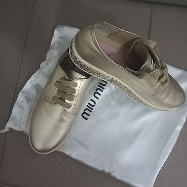 Другая женская обувь: Кеды miu miu полностью натуралка кожа, новыена подошве плетение тоже at lalafo.kg — 9 Другая женская обувь: Кеды miu miu полностью натуралка кожа, новыена подошве плетение тоже — 9
