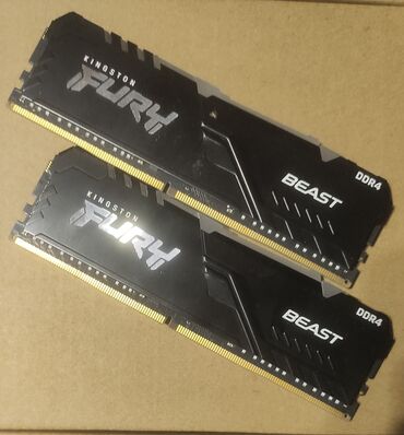 Оперативная память (RAM): Оперативная память, Новый, Kingston Fury, 32 ГБ, DDR4, 3200 МГц, Для ПК