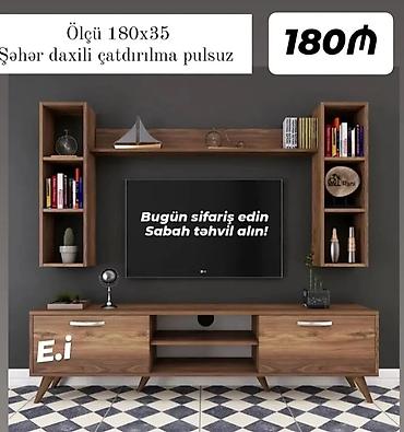 qoz: TV stendləri – bir neçə model və rəng - Ümumi ölçü: 180 sm (bəzi — 4