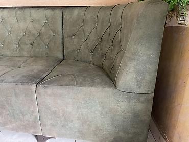 Sifarişlə restoran divanları: Künc divan, Taxta — 4