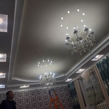 Натяжной потолок: Натяжной потолок Глянцевое, Матовое, 3D потолки Демонтаж, Бесплатный замер, Гарантия — 14