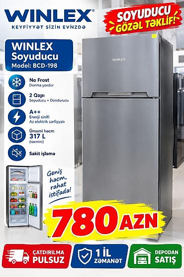 WINLEX Soyuducu – Model: BCD-198 - No Frost: donma yoxdur - 2 qapı