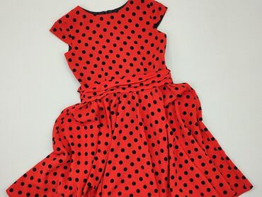 czerwona rozkloszowana sukienki: Sukienka, S, stan - Dobry