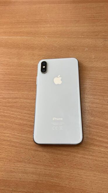 Apple iPhone: IPhone X, Б/у, 64 ГБ, Защитное стекло, Чехол, 100 %