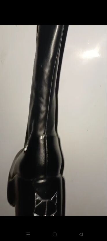 Çəkmələr: Uzunboğaz, Ölçü: 38, rəng - Qara, Yeni — 14