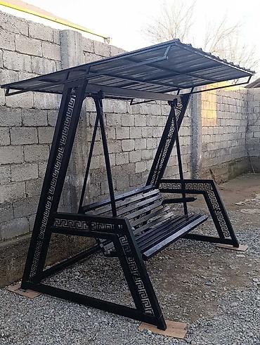 a frame домики: Садовые качели Металл, Со спинкой, С крышей — 1