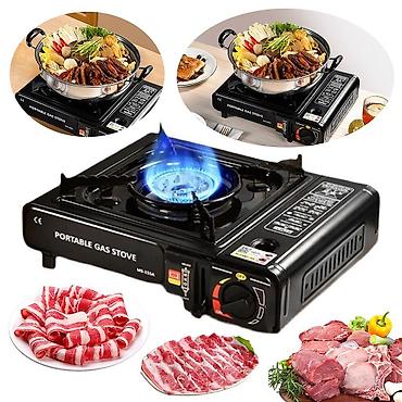 Техника для кухни: Газовая печь, Новый, Настольная, цвет - Черный — 2