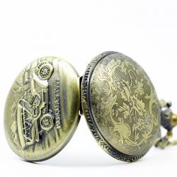 Ručni satovi: Elegantan, predivan džepni sat sa gravurom starinskog mercedes — 6