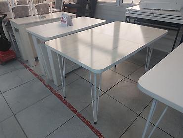 study table: Стол "Бабочка" с металлическими ножками Длина: 130/190 см Ширина: 80 — 8