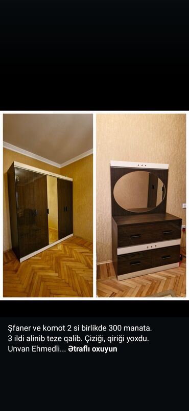 купить бу шкаф для одежды: İşlənmiş, Açılan, 4 qapılı Düz dolab, Qarderob, paltar dolabı
