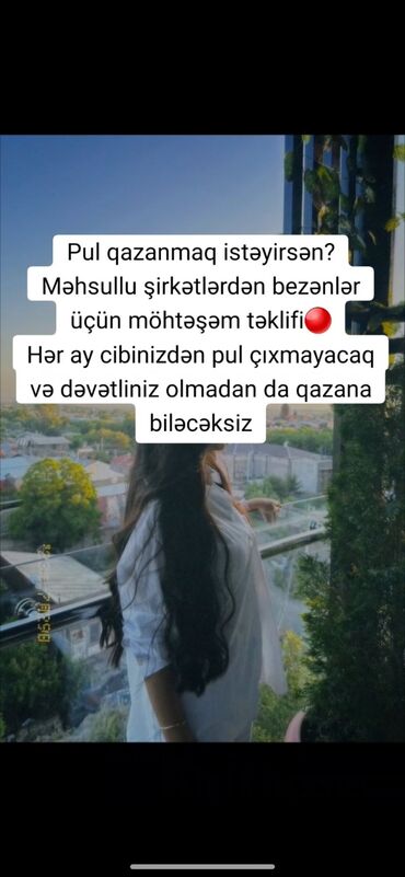 Digər ixtisaslar: İndi qazanmaq daha asandı😍 Asan şərtlərlə xanımlara qazandırmağa davam