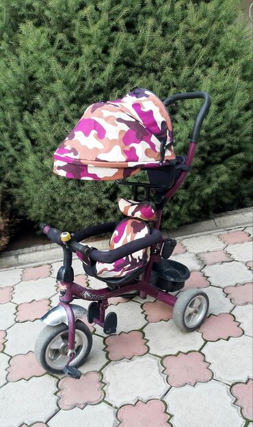детские коляски ретро: Коляска, цвет - Фиолетовый, Б/у