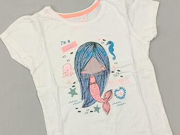 biała koszula dziewczęca: T-shirt, Primark, 5-6 years, 110-116 cm, condition - Very good