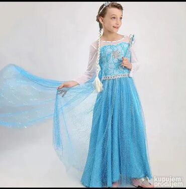 Kostimi za maskenbal: **model A3** Kostim Elza sa dugim plastom, Elzin kostim, _bez cirkona — 2