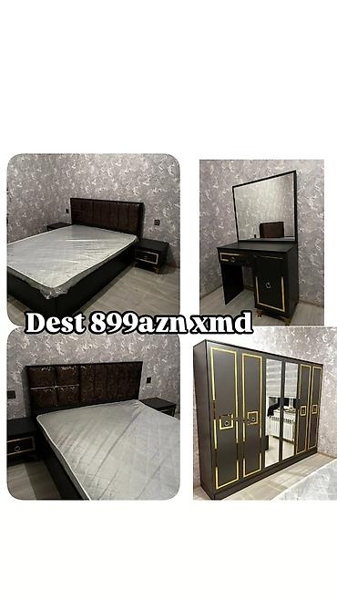 Yataq otağı mebel dəsti Tərkibi: - 2 nəfərlik çarpayı (yumşaq başlıq