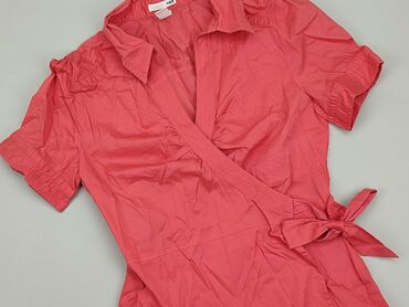 granatowa bluzki krótki rękaw: Blouse, H&M, L (EU 40), condition - Perfect