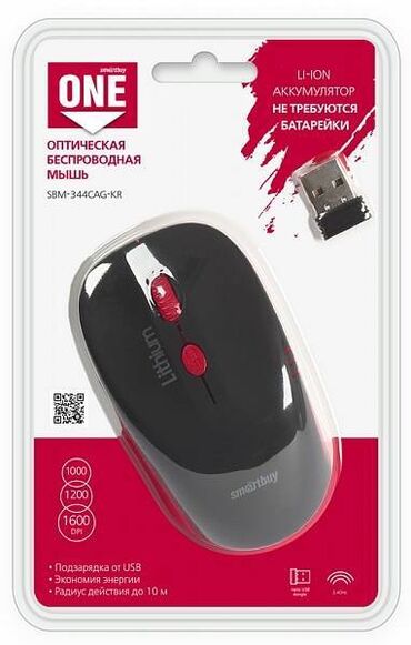 рюкзак для ноутбук: Мышь беспроводная с зарядкой от USB Smartbuy ONE 344CAG-KR Модель