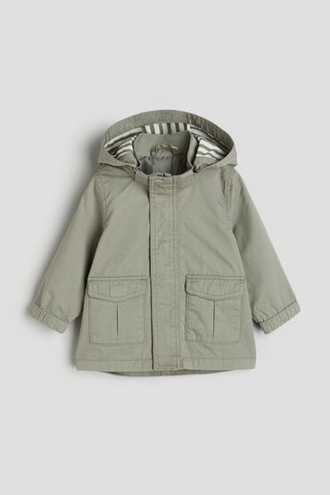 зеленый пиджак: Парка от H&M 100% хб, размер 18 месяцев