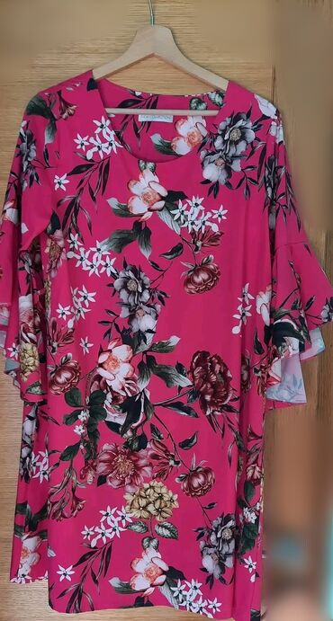kućne haljine za starije žene: Parole By Victoria Andreyanova 2XL (EU 44), color - Pink, Evening, Long sleeves