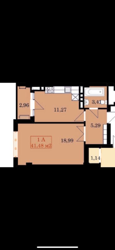 1 комната, 42 м², Элитка, 7 этаж, Евроремонт